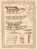 Nartes, sledges and bows & arrows of the Khanty (Ostyaks), Siberia, Russia 1768