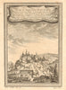 View of the town of Osa, Perm Krai, from the east side. Siberia, Russia 1768