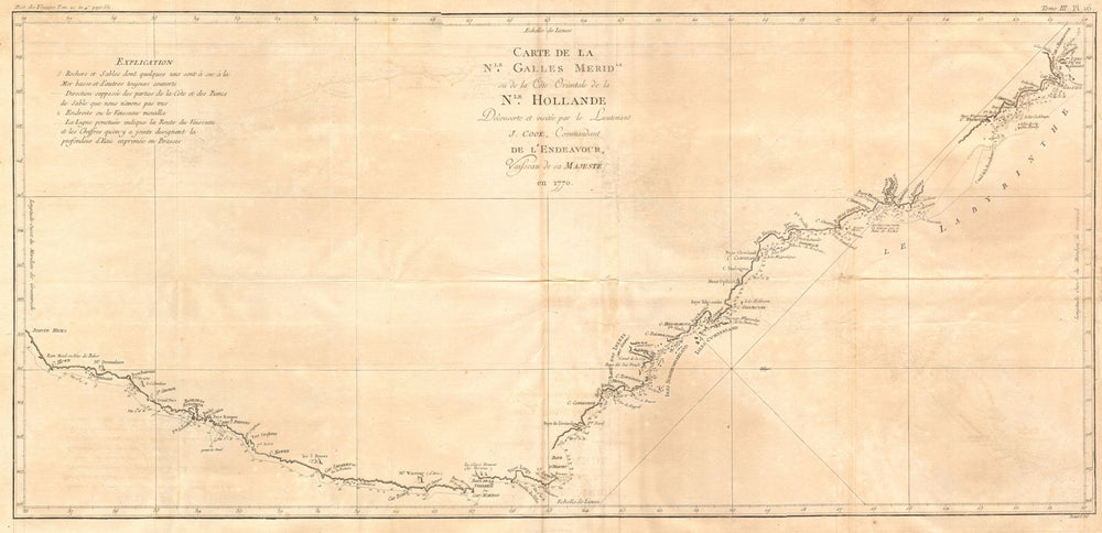 'Carte de la Nouvelle Galle Méridionale…' NSW & Queensland. COOK/BENARD 1789 map