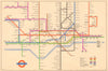 LONDON UNDERGROUND tube map plan. Alexandra Palace. South Acton. HARRY BECK 1949