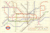LONDON UNDERGROUND tube map plan. Victoria Line u/ construction. GARBUTT #3 1968