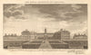 The Royal Hospital at Chelsea, London 1810 old antique vintage print picture