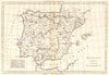 Hispania Vetus. Ancient Iberia. Lusitania. Spain & Portugal. BONNE 1789 map