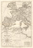 Imperii Romani Distracta pars Occidentalis. Roman Empire western. BONNE 1789 map