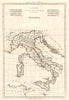 Italie. Antique map of Italy. BONNE 1789 old vintage plan chart