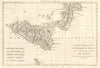 Partie Méridionale du Royaume de Naples &… Sicile Calabria Sicily BONNE 1789 map