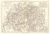 Les treize Cantons de la Suisse. Switzerland Suisse Schweiz. BONNE 1789 map