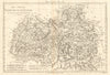 Les Cercles de Souabe et de Baviere. Circles of Swabia & Bavaria. BONNE 1789 map