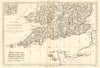 Royaume d’Angleterre, partie Méridionale. England & Wales South. BONNE 1789 map