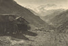 CHILE. Cerro El Plomo visto desde el valle del Rio San Francisco 1932 print