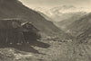 CHILE. Cerro El Plomo visto desde el valle del Rio San Francisco 1932 print