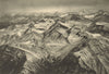 CHILE. Valle del Rio Maipu. Vista aerea Cordillera al Norte de Santiago 2 1932