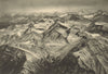CHILE. Valle del Rio Maipu. Vista aerea Cordillera al Norte de Santiago 2 1932