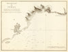 Anchorage of Nerja. 'Mouillage de Nerja'. Spain. GAUTTIER 1851 old antique map