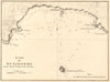Benidorm Bay. 'Rade de Benidorme'. Spain. GAUTTIER 1851 old antique map chart