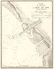 Plan de L'entrée du Grau du Roi (Aigues-Mortes). Gard. GAUTTIER 1851 old map