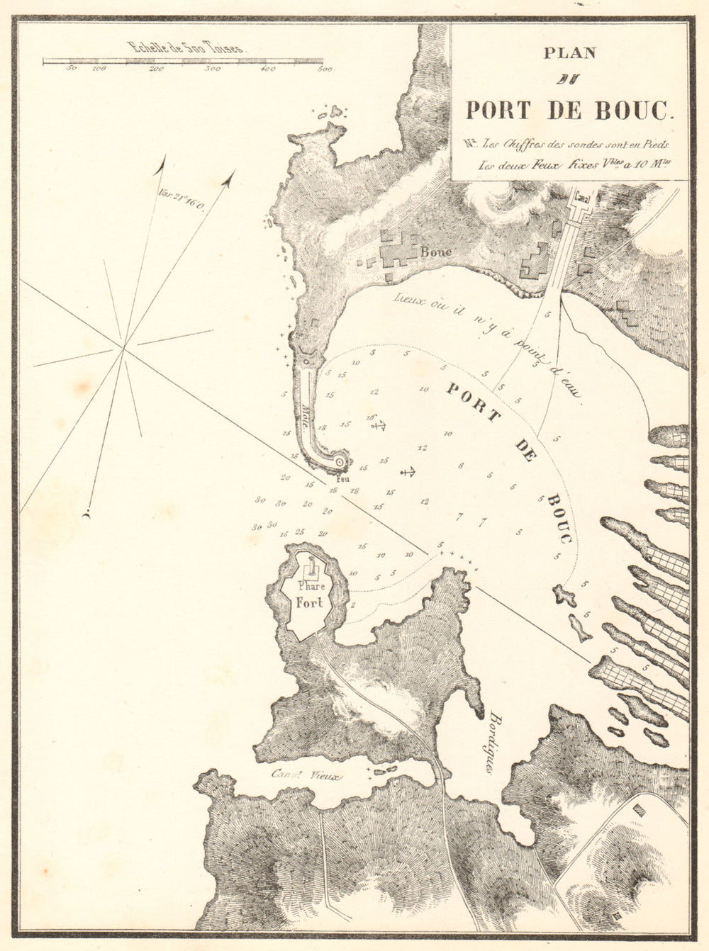 Port-de-Bouc. 'Plan du Port de Bouc'. Bouches-du-Rhone. GAUTTIER 1851 old map