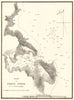 Plan de Porto Cervo sur la cote E. de Sardaigne. Sardinia. GAUTTIER 1851 map