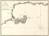 Plan of Gaeta Bay. 'Plan de la Baie de Gaete'. Italy. GAUTTIER 1851 old map