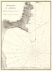 The Port of Arzew. 'Mouillage d'Arzeu'. Algeria. GAUTTIER 1851 old antique map