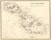 The Maltese Islands. 'Iles Maltaises'. Malta & Gozo. GAUTTIER 1851 old map