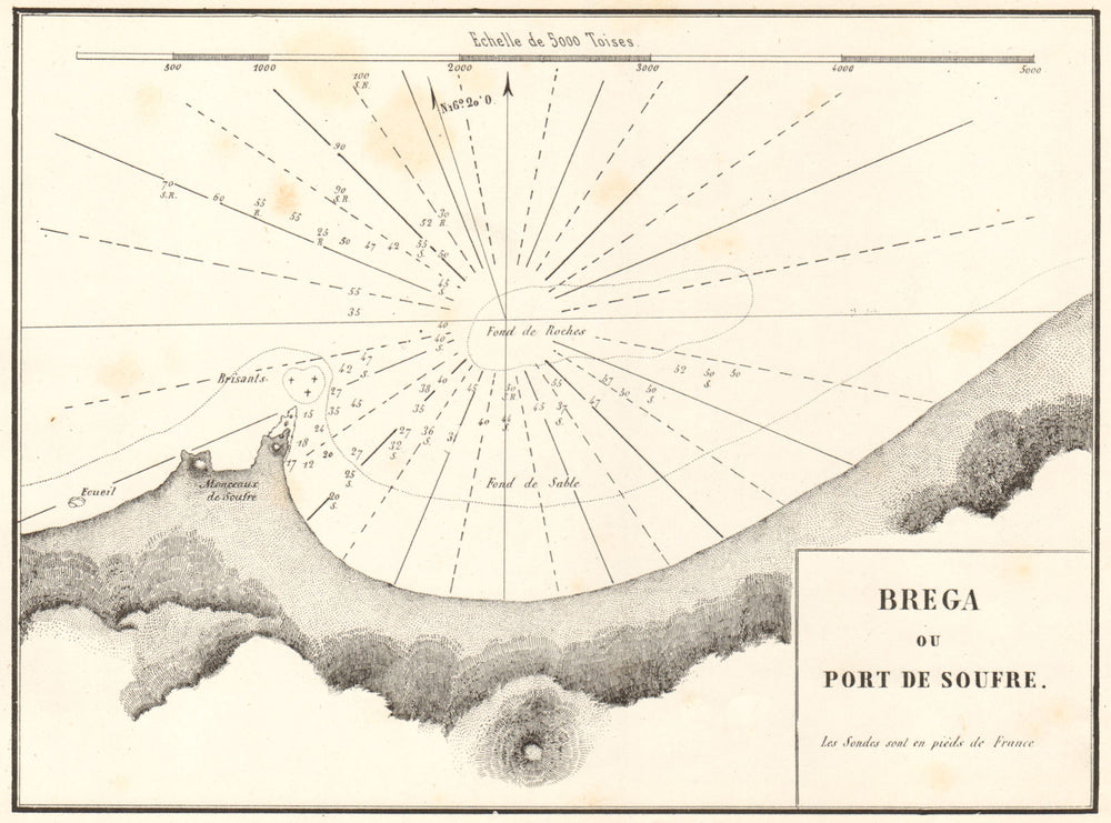 Marsa al Brega. 'Brega ou Port de Soufre'. Libya. GAUTTIER 1854 old map
