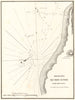 Mouillage des Trois Ecueils et des deux ilots. Libya. GAUTTIER 1854 old map