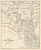 PORT OF SPAIN. Vintage map. Trinidad. West Indies. Caribbean 1931 old