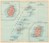 ST VINCENT, GRENADA & THE GRENADINES. Lesser Antilles. West Indies 1931 map