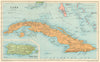 CUBA. Vintage map. Inset Puerto Rico. West Indies. Caribbean 1931 old