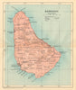 BARBADOS. Vintage map. West Indies Caribbean 1935 old vintage plan chart