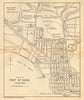 PORT OF SPAIN. Vintage map. Trinidad. West Indies. Caribbean 1935 old