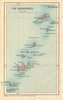 THE GRENADINES. Bequia Carriacou Union Mustique Canouan. West Indies 1935 map