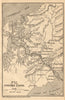 PANAMA CANAL. Vintage map. Railway. Shows canal zone. Caribbean 1935 old