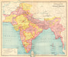 BRITISH INDIA Political Divisions. Indian states 1931 old vintage map chart