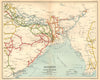 BRITISH INDIA RAILWAYS North-east. Burma Bangladesh Bengal 1931 old map