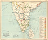 BRITISH INDIA RAILWAYS South. Tamil Nadu Karnataka Kerala Maharashtra 1931 map