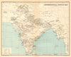 BRITISH INDIA Archaeological map. Buddhist Hindu & Muslim sites 1931 old