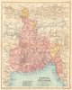 'Bengal, with Sikkim. British India provinces. Bihar Jharkhand Orissa 1931 map
