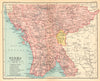 British Burma Central. Karenni states. Myanmar. Railways. Rangoon 1931 old map