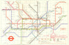 LONDON UNDERGROUND tube map plan. Victoria Line completed. GARBUTT #2 1972