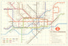 LONDON UNDERGROUND tube map plan. Jubilee line u/ construction. GARBUTT #2 1978