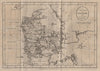A New Map of Denmark. BAYLY 1782 old antique vintage plan chart