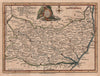 Suffolk drawn from an actual Survey. Thomas KITCHIN. County map 1747 old