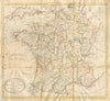 France divided into its Military Governments. DILLY & ROBINSON 1785 old map