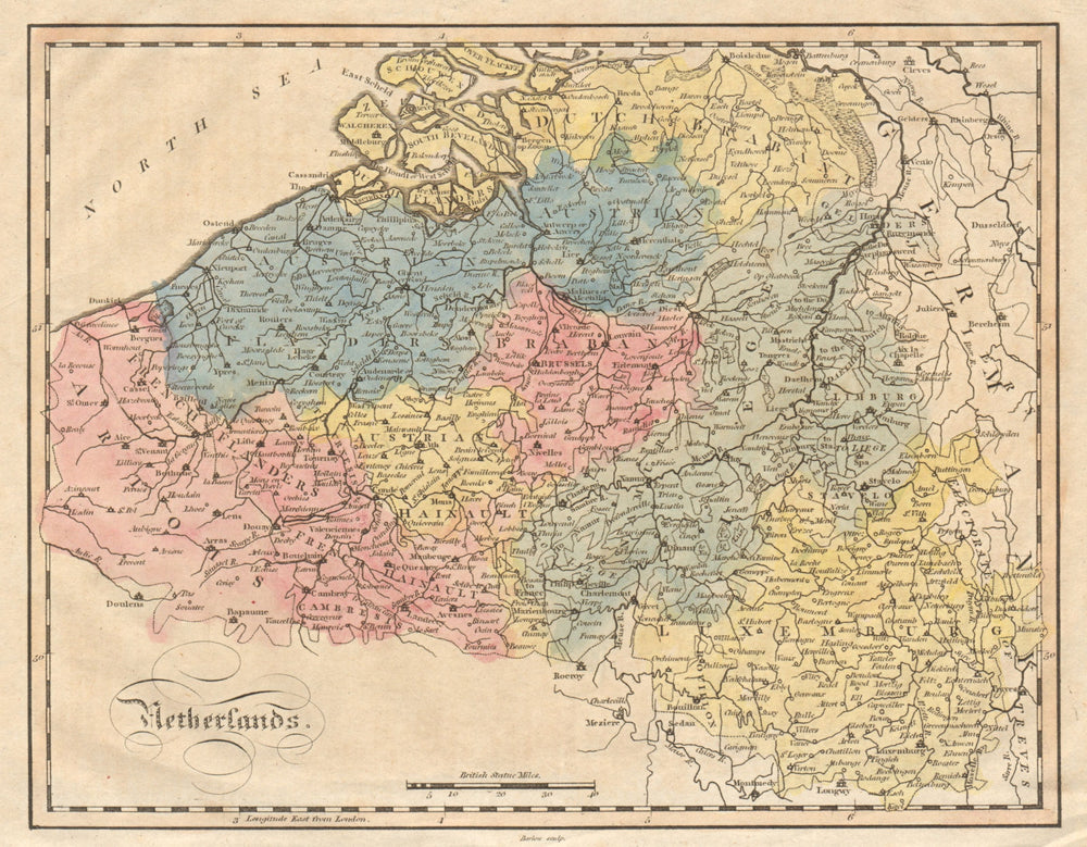 Belgium. "Netherlands" by James BARLOW c1740 old antique map plan chart