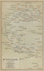 Mount Aso-san, Aso Kuju National Park, Kumamoto, Kyushu. Japan 1914 old map