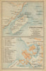 Itsukushima island & shrine. Miyajima, Hiroshima Bay. Japan 1914 old map
