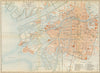 Osaka antique town city plan. Honshu. Japan 1914 old map chart
