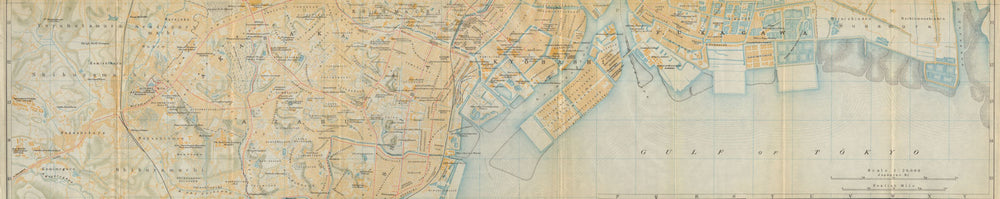 Tokyo 3 south. Akasaka, Azabu antique town city plan. Japan 1914 old map